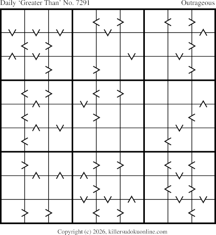Greater Than Sudoku for  4/1/2026
