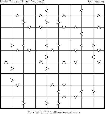 Greater Than Sudoku for  3/3/2026