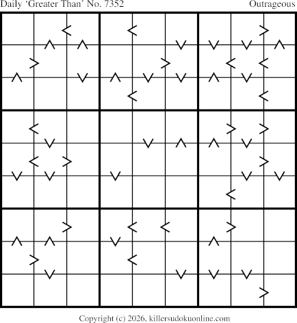 Greater Than Sudoku for  6/1/2026