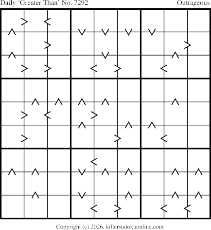 Greater Than Sudoku for  4/2/2026