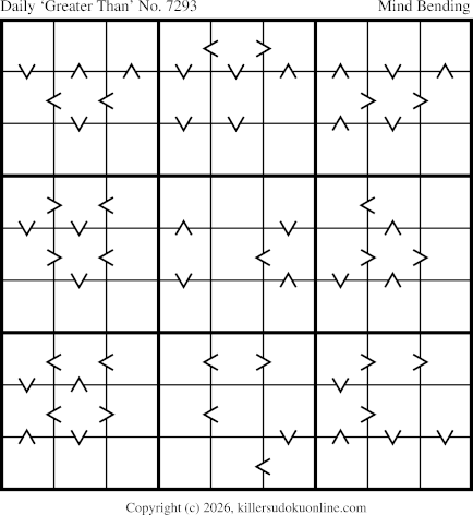 Greater Than Sudoku for  4/3/2026