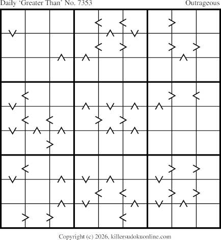 Greater Than Sudoku for  6/2/2026