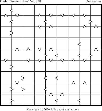 Greater Than Sudoku for  7/1/2026