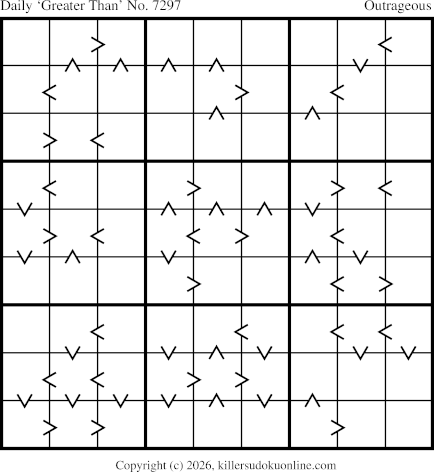 Greater Than Sudoku for  4/7/2026