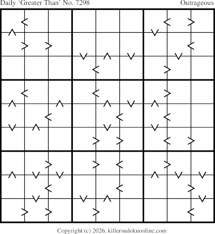 Greater Than Sudoku for  4/8/2026