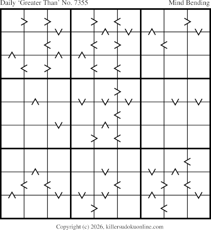 Greater Than Sudoku for  6/4/2026