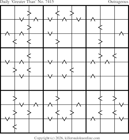 Greater Than Sudoku for  8/3/2026