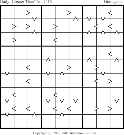 Greater Than Sudoku for  8/4/2026