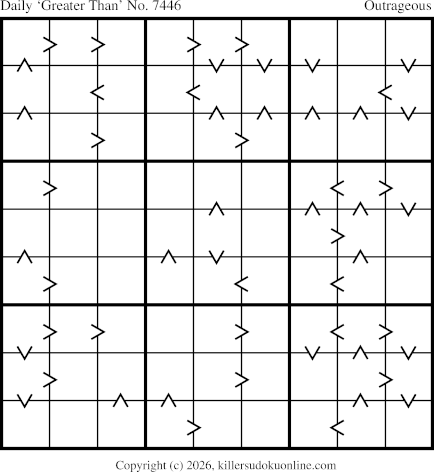 Greater Than Sudoku for  9/3/2026