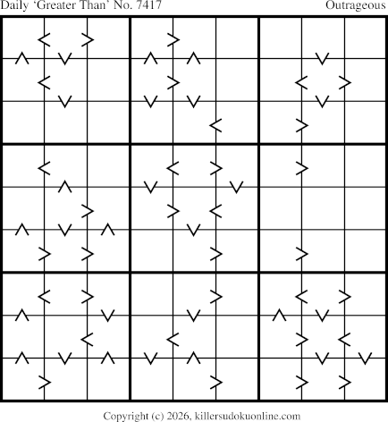 Greater Than Sudoku for  8/5/2026