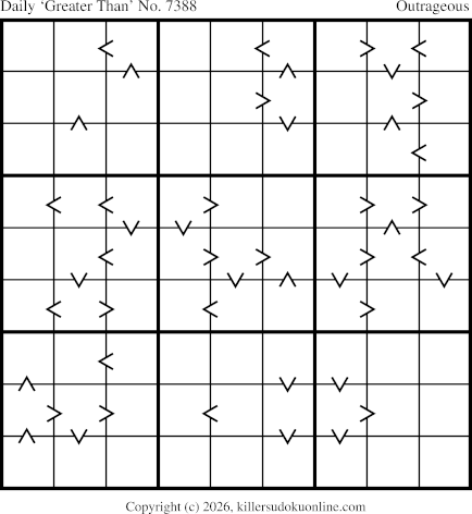 Greater Than Sudoku for  7/7/2026