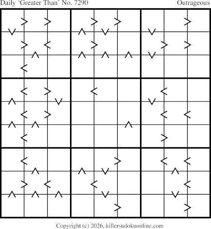 Greater Than Sudoku for  3/31/2026