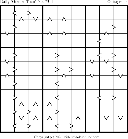 Greater Than Sudoku for  4/21/2026