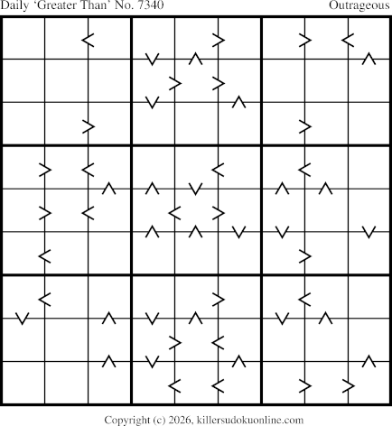 Greater Than Sudoku for  5/20/2026