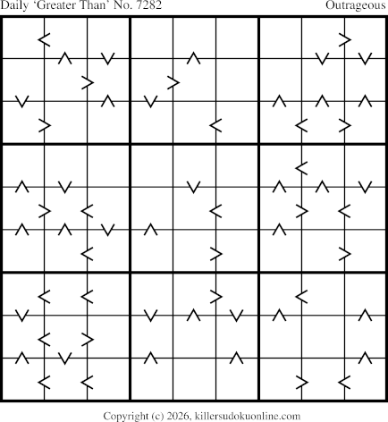 Greater Than Sudoku for  3/23/2026