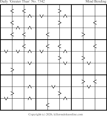 Greater Than Sudoku for  5/22/2026