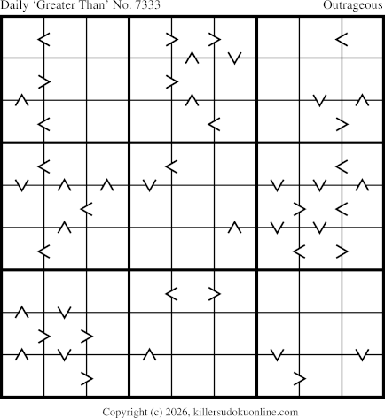 Greater Than Sudoku for  5/13/2026