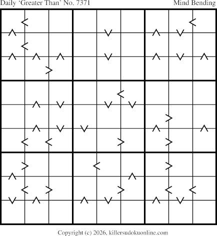 Greater Than Sudoku for  6/20/2026