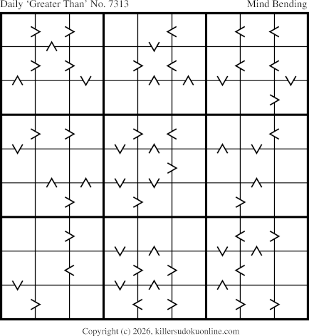 Greater Than Sudoku for  4/23/2026