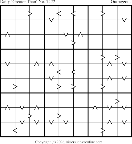 Greater Than Sudoku for  8/10/2026
