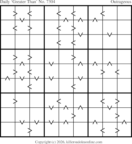 Greater Than Sudoku for  4/14/2026