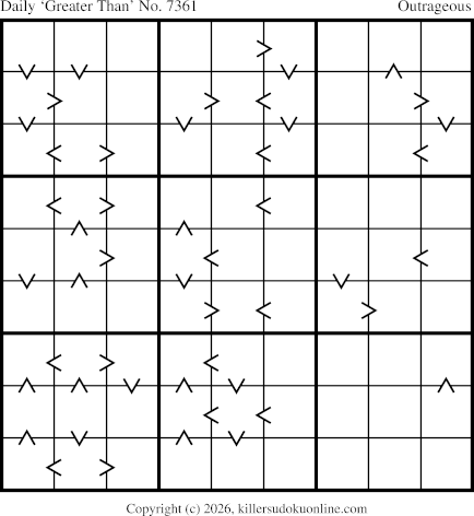 Greater Than Sudoku for  6/10/2026