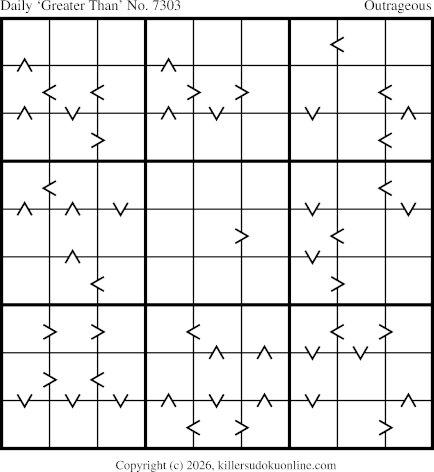 Greater Than Sudoku for  4/13/2026