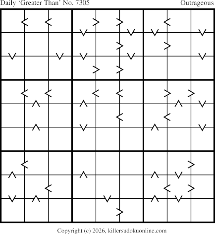 Greater Than Sudoku for  4/15/2026