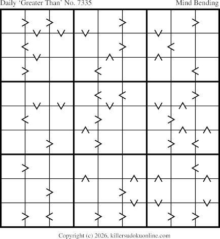 Greater Than Sudoku for  5/15/2026