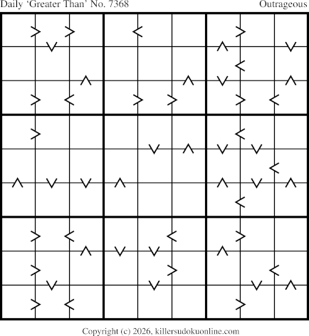 Greater Than Sudoku for  6/17/2026