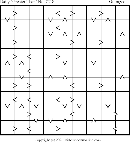 Greater Than Sudoku for  4/28/2026