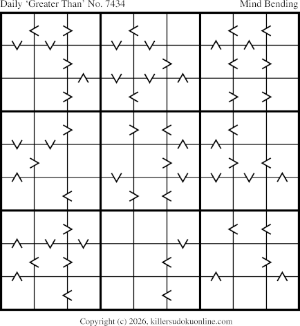 Greater Than Sudoku for  8/22/2026