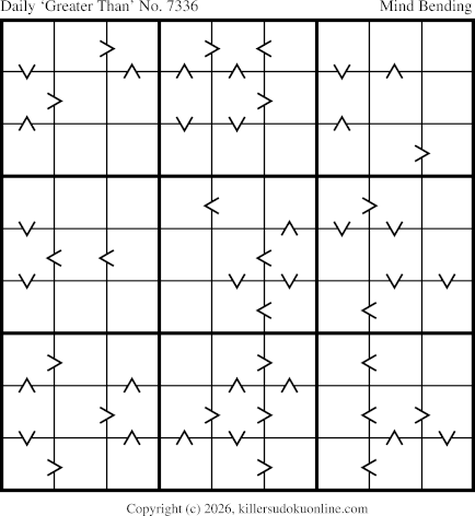 Greater Than Sudoku for  5/16/2026