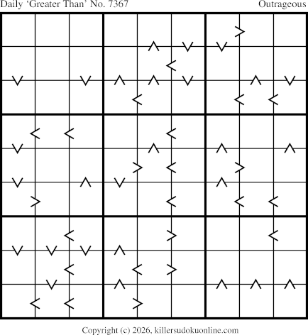 Greater Than Sudoku for  6/16/2026