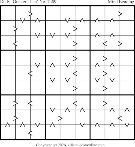 Greater Than Sudoku for  4/19/2026