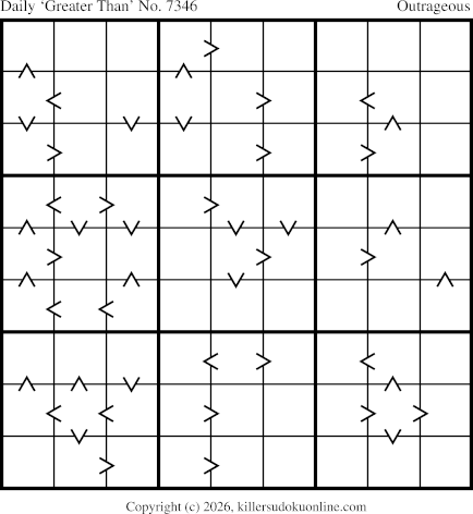 Greater Than Sudoku for  5/26/2026