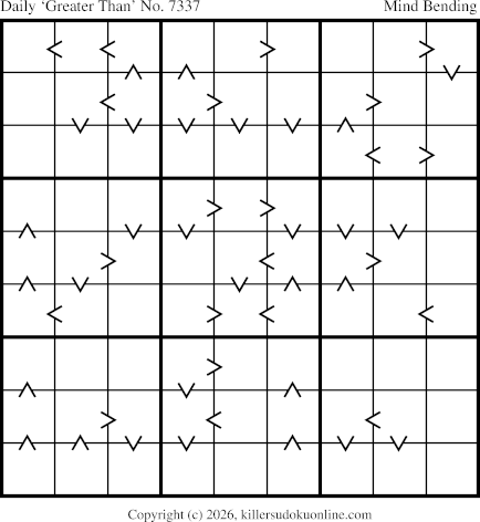 Greater Than Sudoku for  5/17/2026