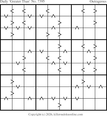 Greater Than Sudoku for  7/14/2026