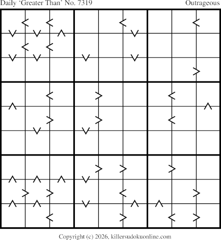 Greater Than Sudoku for  4/29/2026