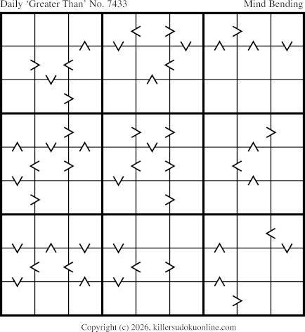Greater Than Sudoku for  8/21/2026