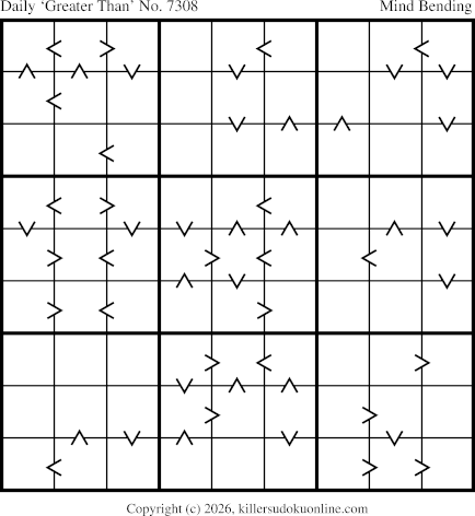 Greater Than Sudoku for  4/18/2026