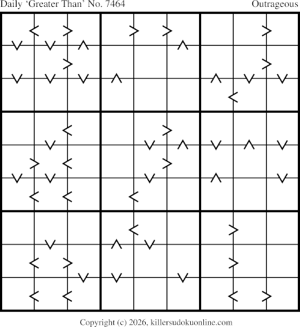 Greater Than Sudoku for  9/21/2026