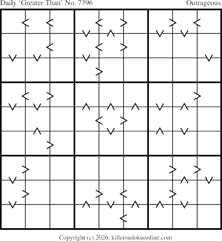 Greater Than Sudoku for  7/15/2026