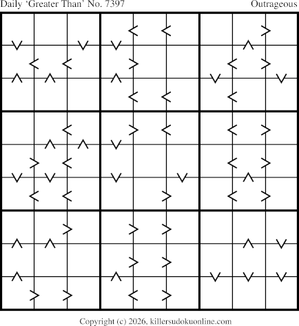 Greater Than Sudoku for  7/16/2026
