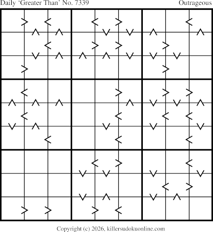 Greater Than Sudoku for  5/19/2026