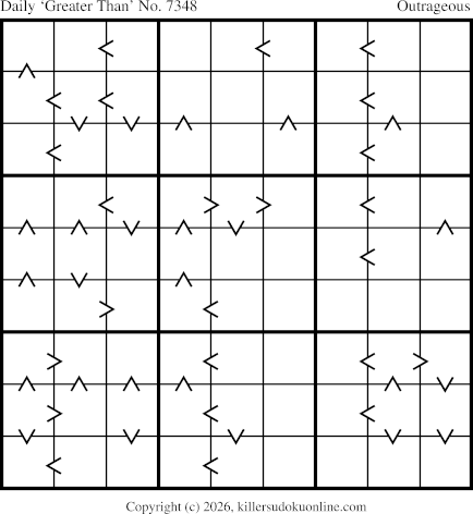 Greater Than Sudoku for  5/28/2026