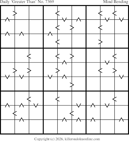 Greater Than Sudoku for  6/18/2026