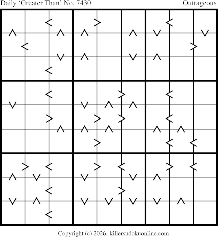 Greater Than Sudoku for  8/18/2026