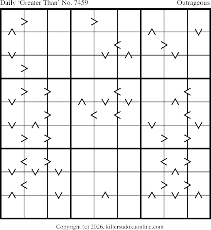 Greater Than Sudoku for  9/16/2026