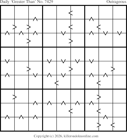 Greater Than Sudoku for  8/17/2026
